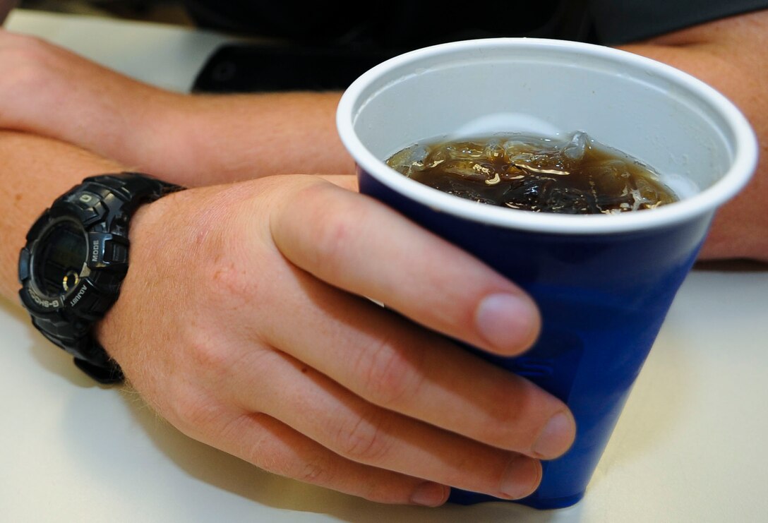 A handful of U.S. Air Force Airmen drank alcoholic beverages until they were strongly intoxicated to help 633rd Security Forces Squadron personnel with a “driving” under the influence training exercise at Langley Air Force Base, Va., Sept. 23, 2014. Security Forces Airmen conducted sobriety tests and measurements commonly used on patrol by law enforcement officers. (U.S. Air Force photo by Senior Airman Austin Harvill/Released)