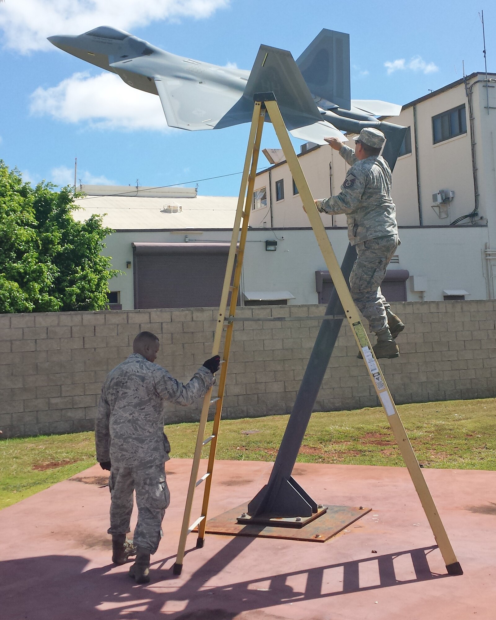 Forty-three of the 102nd Civil Engineering Squadron's Prime Beef team recently travelled to Joint Base Pearl Harbor-Hickam, on the Hawaiian island of Oahu, to perform work for the host base and to hone their already sharp Prime Beef skills.