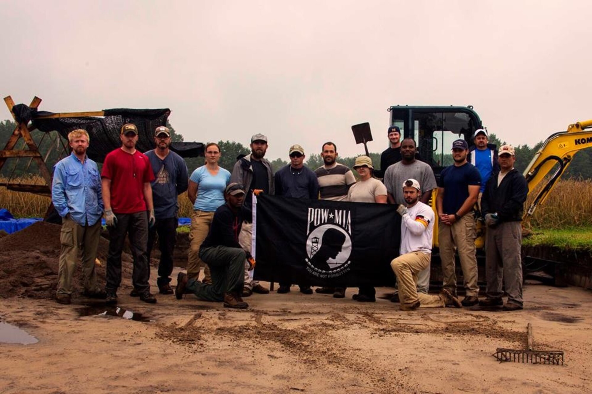 Staff Sgt. Brandon Clark, along with other U.S. service members, formed a Joint POW/MIA Accounting Command recovery team to assist in recovering artifacts of a B-24M Liberator aircraft that went down in Northern Germany, April 4, 1945. The JPAC recovery team dedicated a month and a half recovering aircraft and osseous remains of missing in action U.S. Army Air Force personnel. Clark is an aircraft structural maintenance craftsman assigned to the 48th Equipment Maintenance Squadron. (courtesy photo by Staff Sgt. Brandon Clark)