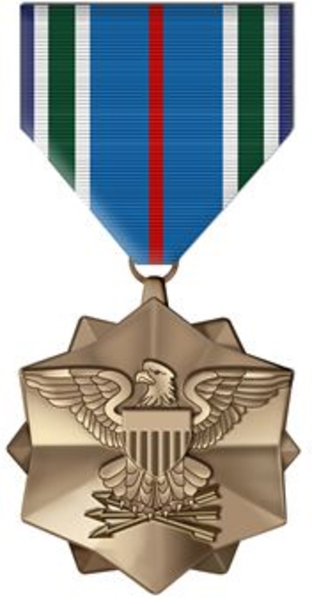 Capt. Nicholas Bauer, with the Arnold Engineering Development Complex (AEDC) Space and Missile Test Branch, receives the Joint Service Achievement Medal for Meritorious Service for the Armed Forces of the United States from Col. Jay Orson, the AEDC Space and Missile Test Branch director, on Aug. 28. The medal was awarded from the Department of Defense by Rear Adm. Deborah P. Haven with the U.S. Navy. She is the acting Defense Contract Management Agency International Commander. (Photo by Rick Goodfriend)