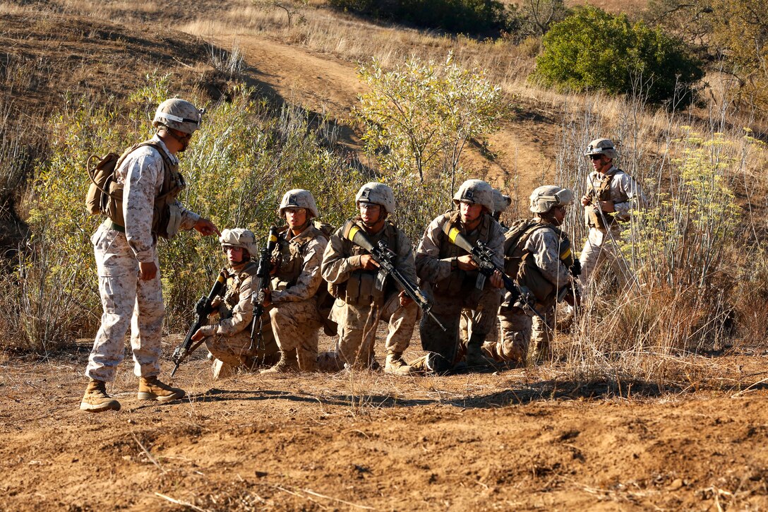 Entry-level Marines with Alpha Company, Infantry Training Battalion, School of Infantry-West completed their culminating event at Range 408 here, Sept. 25. The range includes and implements the different infantry occupational specialties at the company level. Medium/light machine guns and mortars suppress the enemy first, providing the supporting fire for a squad size element of riflemen and assaultmen to assault the enemies’ position. 

Infantry Training Battalion trains all infantry, entry-level Marines in the skills essential to operating combat environment. Infantry Training Battalion is a 52-day training course that transforms the raw Marine into an infantryman who can fight, survive, and win in a combat situation.
