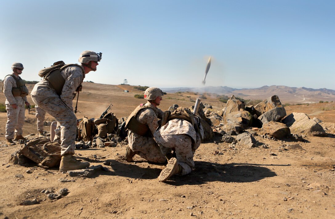 Entry-level Marines with Alpha Company, Infantry Training Battalion, School of Infantry-West completed their culminating event at Range 408 here, Sept. 25. The range includes and implements the different infantry occupational specialties at the company level. Medium/light machine guns and mortars suppress the enemy first, providing the supporting fire for a squad size element of riflemen and assaultmen to assault the enemies’ position. 

Infantry Training Battalion trains all infantry, entry-level Marines in the skills essential to operating combat environment. Infantry Training Battalion is a 52-day training course that transforms the raw Marine into an infantryman who can fight, survive, and win in a combat situation.
