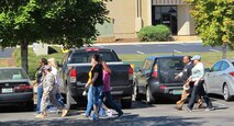Huntsville Center employees participate in  stress relief walk Sept. 24.