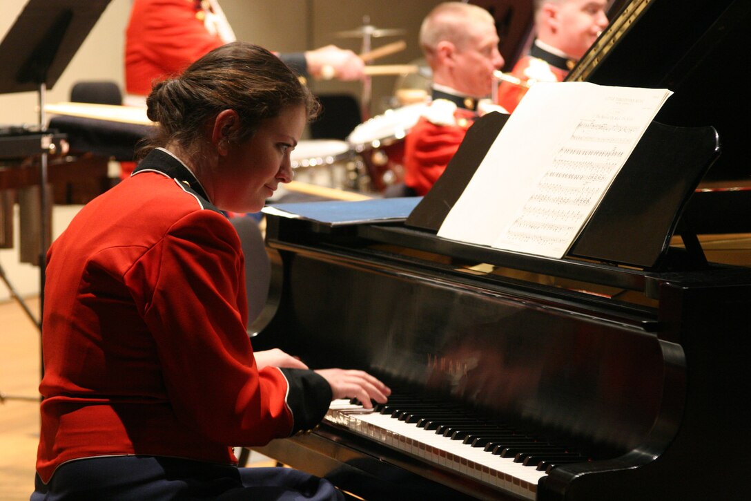 On April 4, 2007 Gunnery Sgt. AnnaMaria Mottola performed with the Marine Band at the Maryland Hall for the Performing Arts in Annapolis, Md. (U.S. Marine Corps photo by Staff Sgt. Rachel Ghadiali/released) 