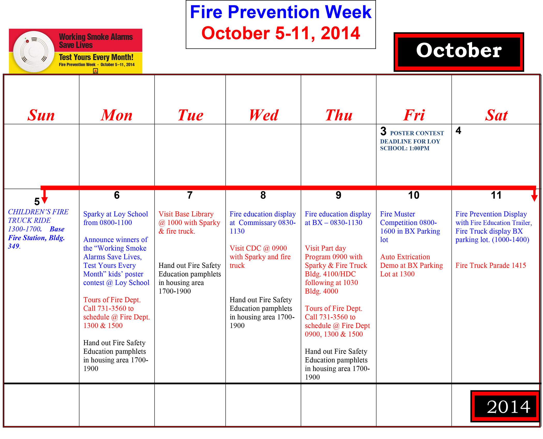 Fire Prevention Week calendar of events > Malmstrom Air Force Base