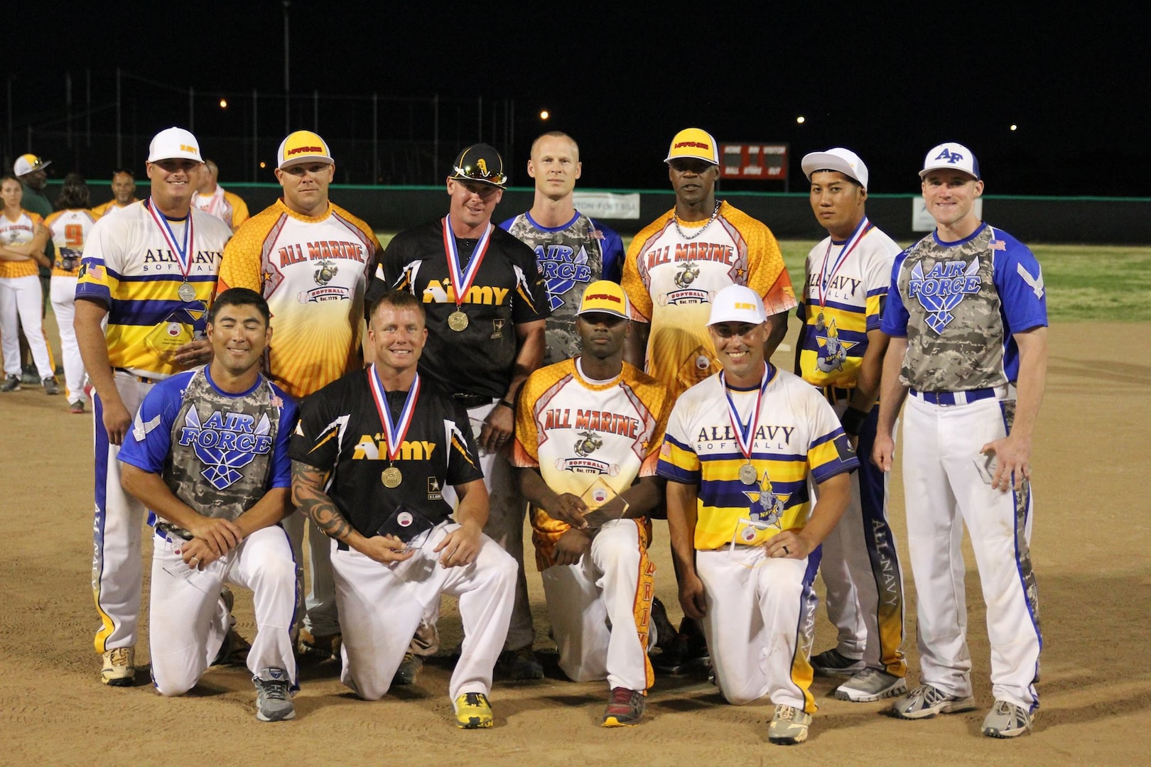 ALL TOURNAMENT MEN'S TEAM
PO1 Dustin Kentzell (USN), USS Bonhomme Richard
PO2 Niko Langas (USN), Honolulu, HI
SgtMaj Alonzo Baxter (USMC), MCB Camp Lejeune, NC
MSgt Leonard Myers (USAF), JB Pearl Harbor-Hickam, HI
SSgt Brian Gardner (USMC), MCB Quantico, VA
SrA John Allen (USAF), Grand Forks AFB, ND
SFC James Segrue (USA), JB Myer-Henderson Hall, VA
SSG Kenneth Turlington (USA), Camp Humphreys, Korea
SSgt Matt Faircloth (USMC), I&I Corpus Christie, TX
CPO William Read (USN), NS Little Creek, VA
MSgt Roger Stewart (USAF), Tyndall AFB, FL
