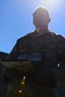 Tech. Sgt. Ryan Walker, 28th Aircraft Maintenance Squadron crew chief, inspects a B-1 bomber during the Global Strike Challenge at Ellsworth Air Force Base, S.D., Sept. 26, 2014. More than 450 Airmen took part in this year’s competition, vying for the distinction of the best bomb wing in the Air Force. (U.S. Air Force photo by Senior Airman Zachary Hada/Released)