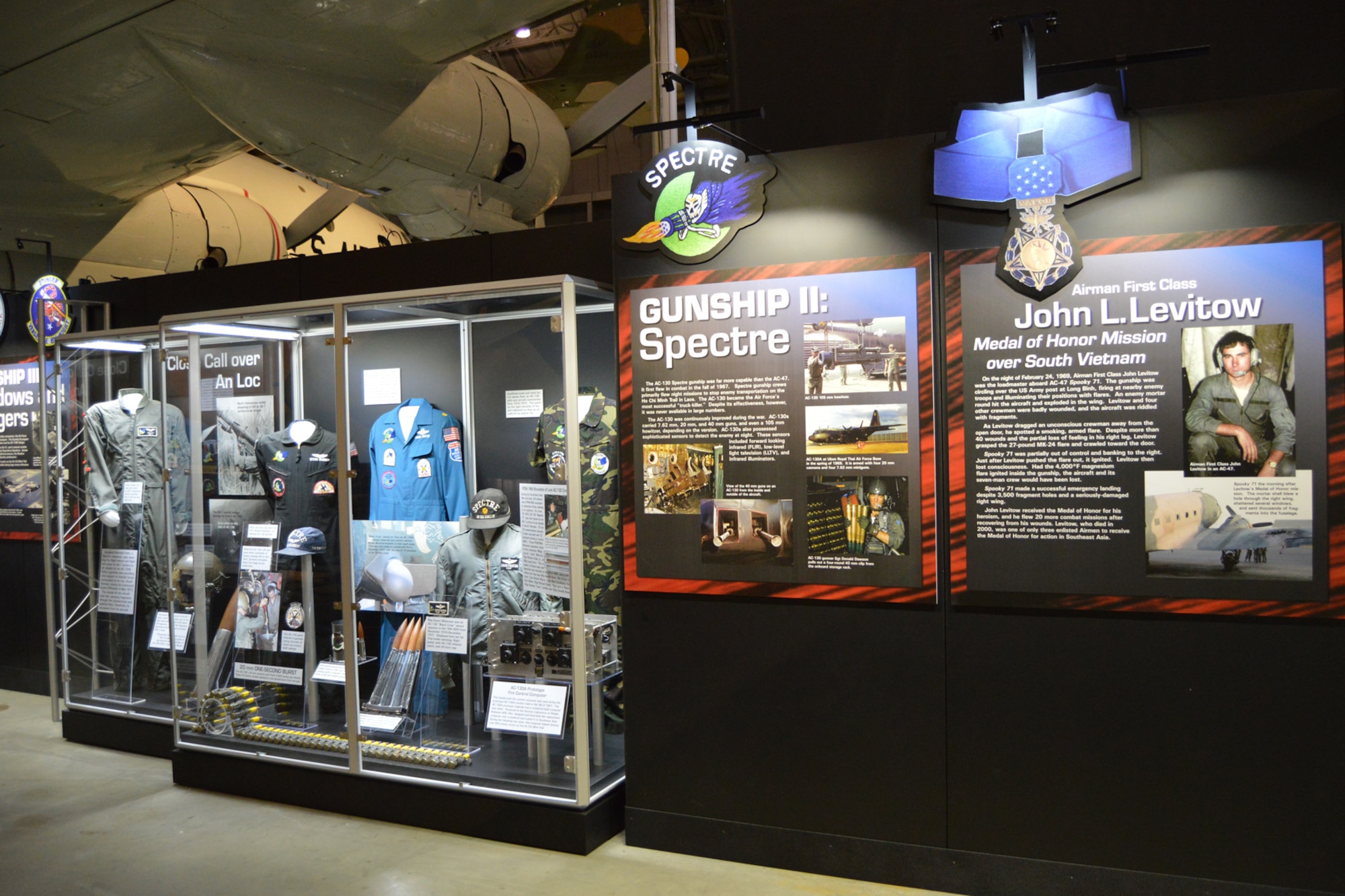 DAYTON, Ohio -- "USAF Gunships in Southeast Asia" exhibit in the Southeast Asia War Gallery at the National Museum of the U.S. Air Force. (U.S. Air Force photo)