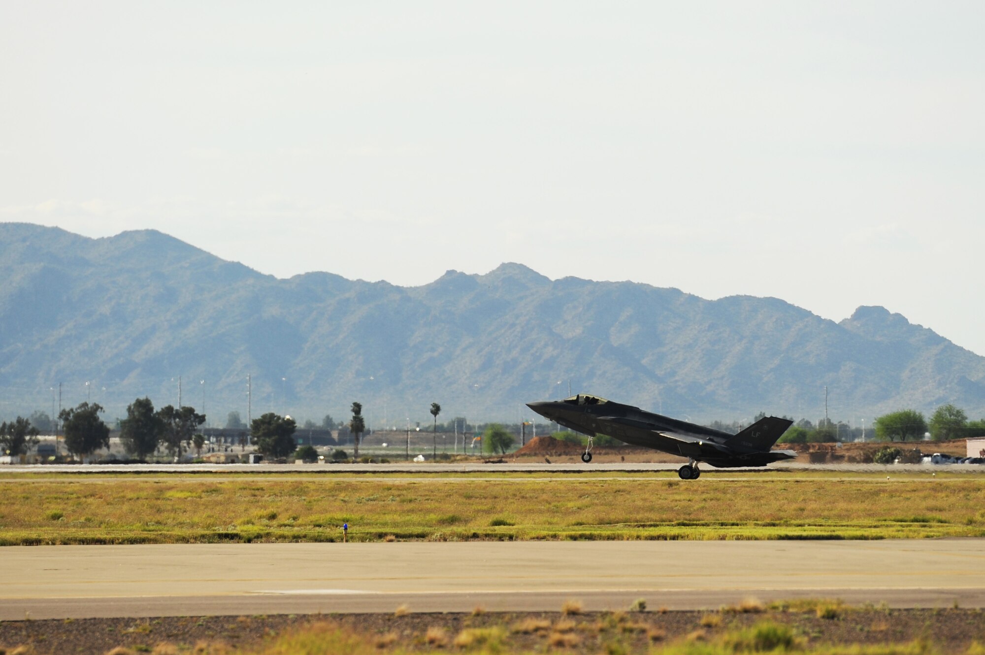 A pilot from Luke Air Force Base, Ariz., flew the 1,000th F-35A Lightning II training sortie March 31, 2015. The 56th Fighter Wing is the fastest F-35 wing to reach the 1,000-sortie milestone in the Defense Department. (U.S. Air Force photo/Staff Sgt. Staci Miller)