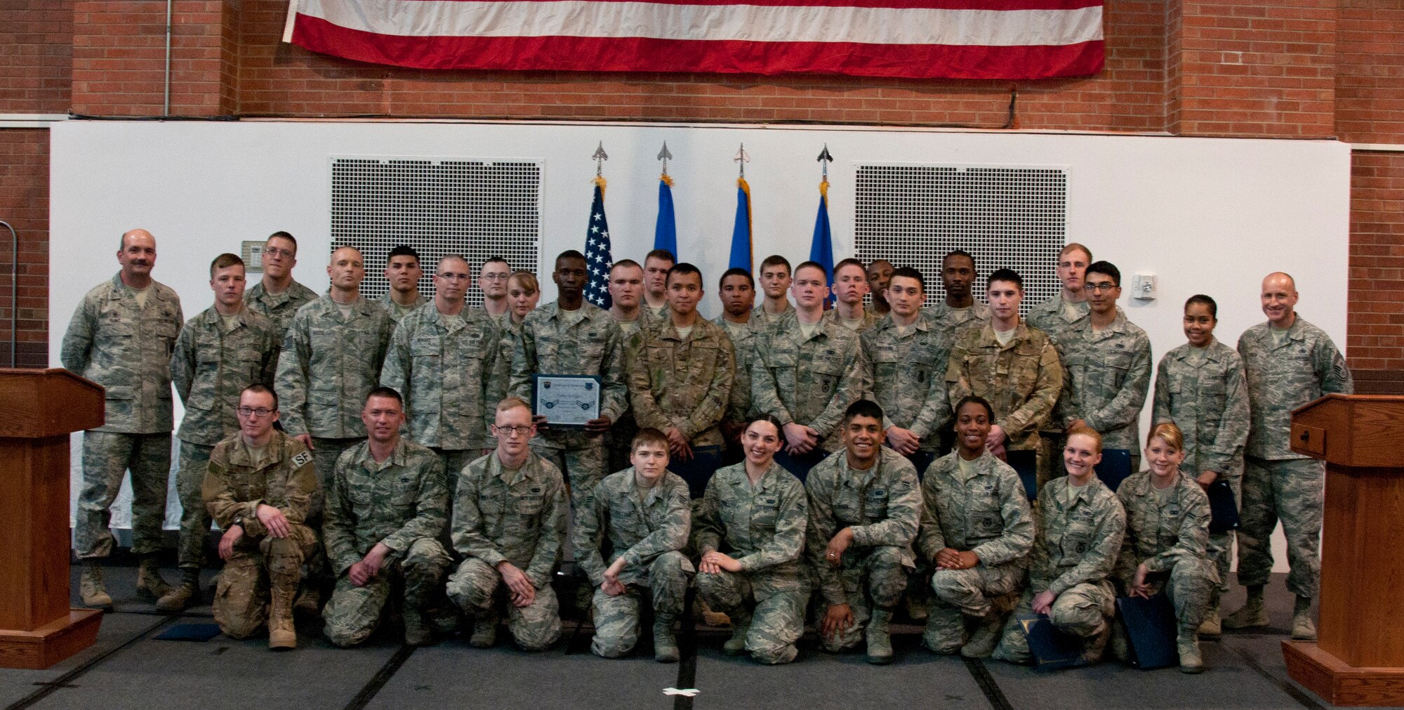 F.E. Warren Air Force Base, Wyo., March Enlisted Promotion Ceremony. (U.S. Air Force photo by Airman 1st Class Malcolm Mayfield)
