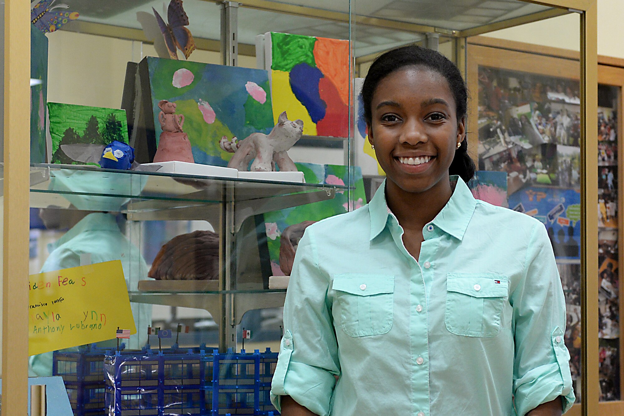 Brianna Bowman, Mascoutah High School junior, has been nominated by the Youth Center at Scott Air Force Base, Illinois for Illinois Military Youth of the Year. She will compete at the state-level competition in April. (U.S. Air Force photo by Senior Airman Sarah Hall-Kirchner/Released)