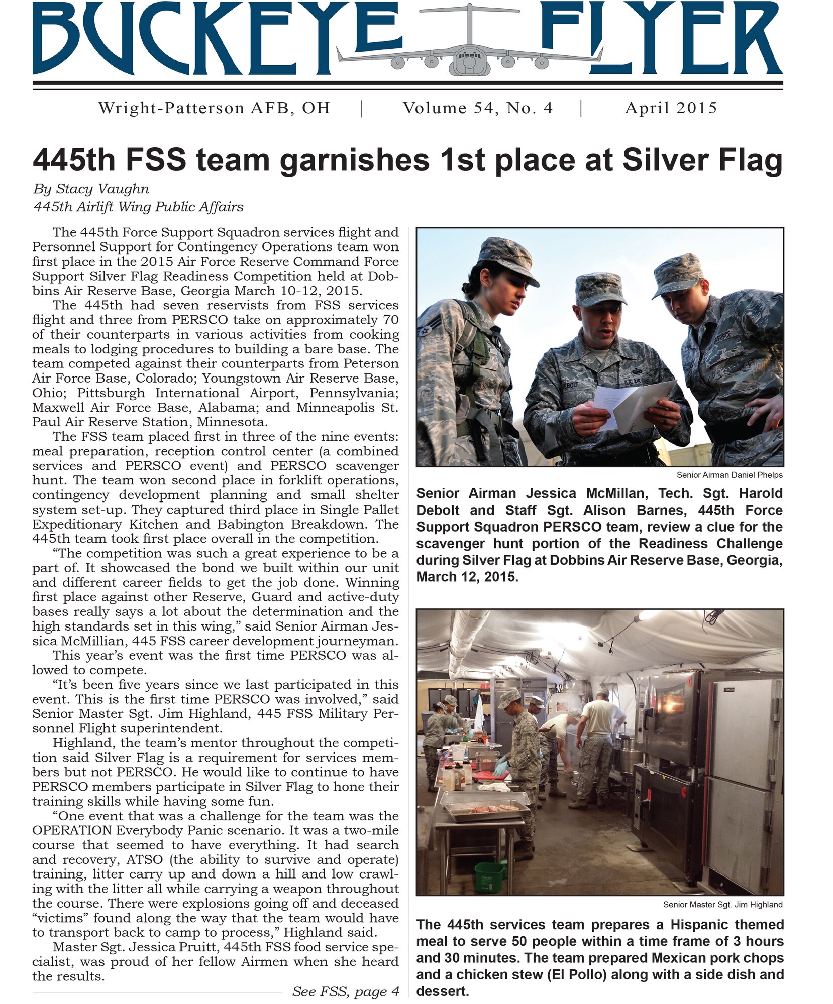 WRIGHT-PATTERSON AIR FORCE BASE, Ohio - The Buckeye Flyer is the official publication of the 445th Airlift Wing and includes eight pages of stories, photos and features. (U.S. Air Force photo)