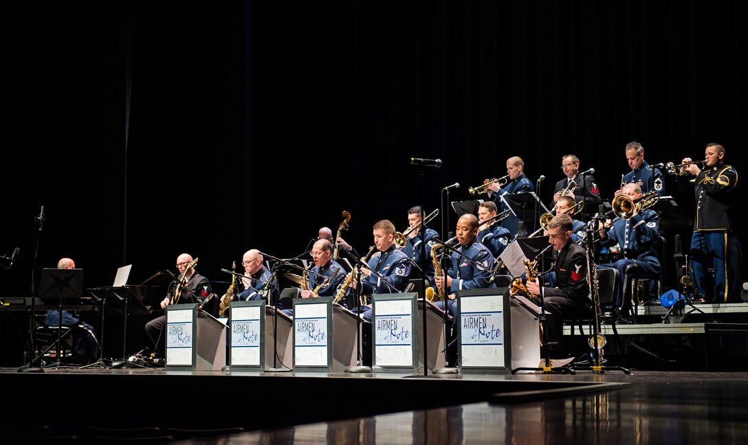 The Airmen of Note performs at Missouri State University. (U.S. Air Force
photo by Technical Sgt. Chad Randolph/released)