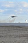 A B-52H Stratofortress assigned to the 5th Bomb Wing takes off from Minot Air Force Base, N.D., April 1, 2015. The training mission, coined “POLAR GROWL”, aims to support bomber training requirements, ensuring global strike capabilities are flexible, credible and responsive to various threats. (U.S. Air Force photos/Senior Airman Malia Jenkins)  