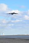 A B-52H Stratofortress assigned to the 5th Bomb Wing takes off from Minot Air Force Base, N.D., April 1, 2015. The training mission, coined “POLAR GROWL”, aims to support bomber training requirements, ensuring global strike capabilities are flexible, credible and responsive to various threats. (U.S. Air Force photos/Senior Airman Malia Jenkins)  