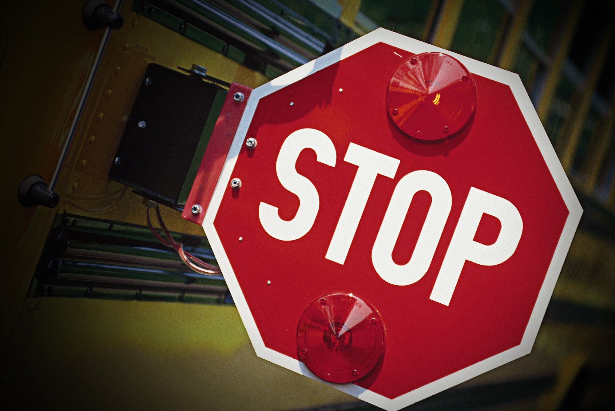 In accordance with state law, drivers are required to yield to buses as children are exiting. Anyone who does not abide by South Dakota codified law will have committed a misdemeanor and shall be subject to a civil penalty. (U.S. Air Force photo illustration by Airman 1st Class Zachary Hada/Released)