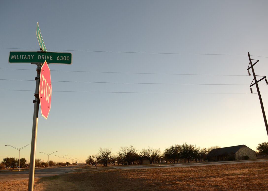 Abilene’s repaving and widening of Military Drive allows traffic entry to future waste-to-energy plant and also reduces vehicle safety mishaps. (U.S. Air Force photo by Airman 1st Class Kedesha Pennant/Released)