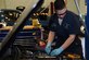 Airman 1st Class Michael Sabala, 11th Logistics Readiness Squadron vehicle maintainer, tests car fuses using a voltmeter at Joint Base Andrews, Md., April 2, 2015. A voltmeter is used to measure the amount of voltage passing between two points. (U.S. Air Force photo/Airman 1st Class Ryan J. Sonnier)