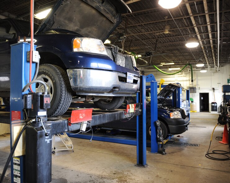 Airmen from the 5th Logistics Readiness Squadron vehicle maintenance flight repair and maintain various types of vehicles to ensure Team Minot stays mobile. Despite the high miles and age of the vehicles, most are in decent condition and only come in for routine maintenance. (U.S. Air Force photo/Senior Airman Kristoffer Kaubisch)