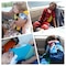 Four boys asleep on boat on Lake Ouachita.