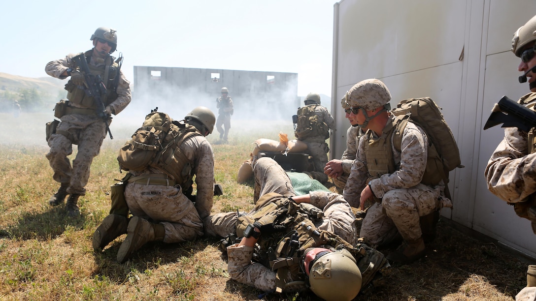 Recon Marines Execute Live Fire Raid