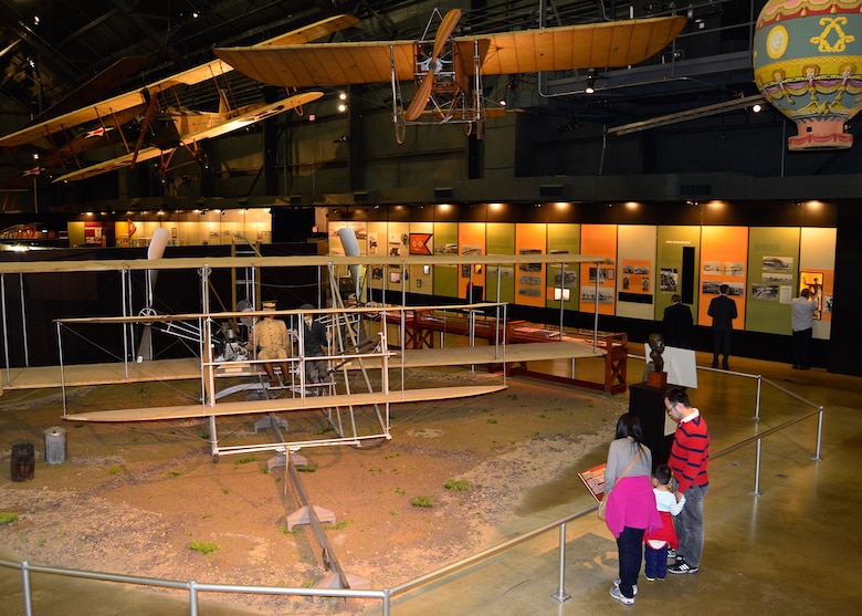 Wright 1909 Military Flyer in the Early Years Gallery at the National Museum of the United States Air Force. (U.S. Air Force photo by Ken LaRock)