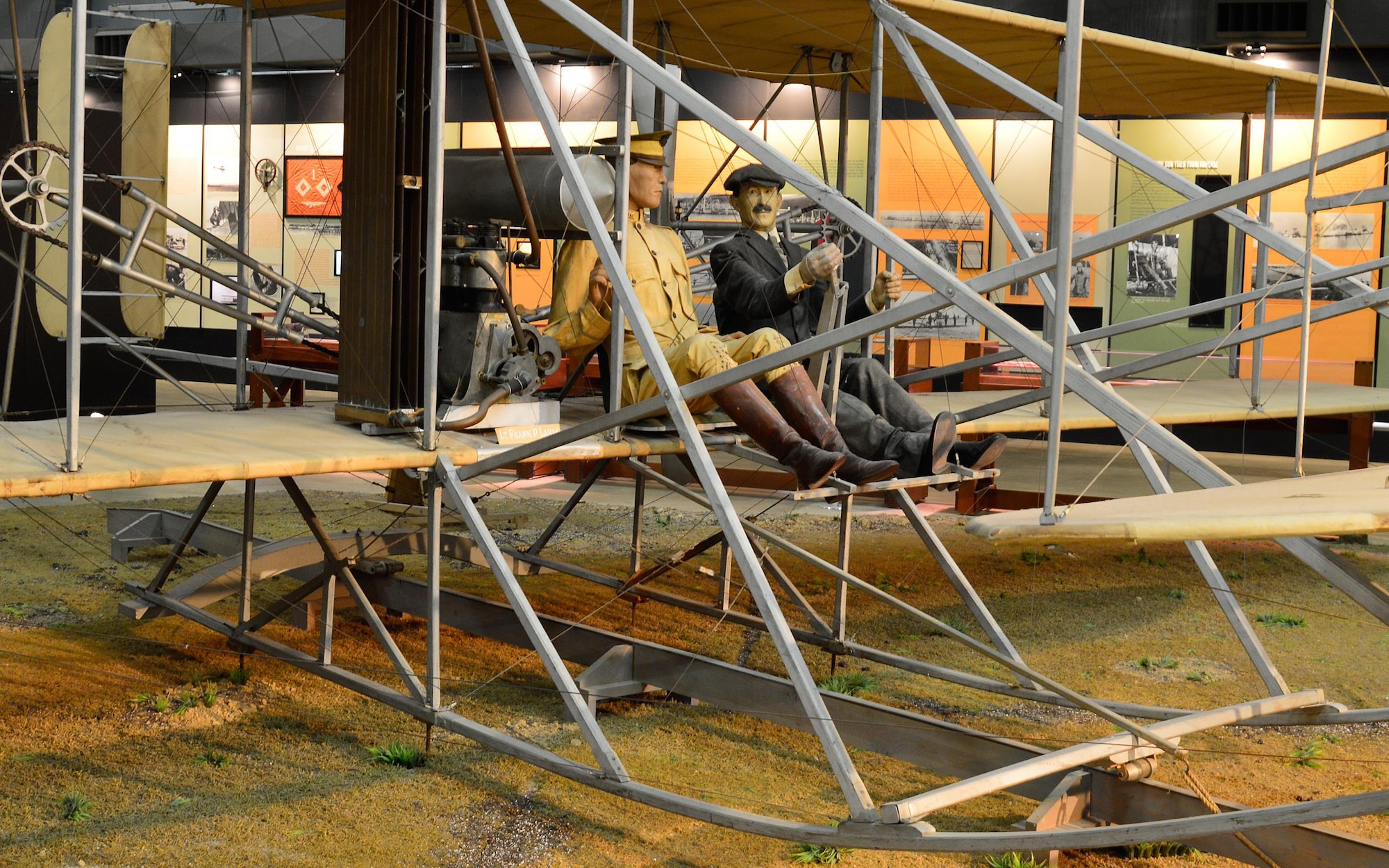 Wright 1909 Military Flyer in the Early Years Gallery at the National Museum of the United States Air Force. (U.S. Air Force photo by Ken LaRock)