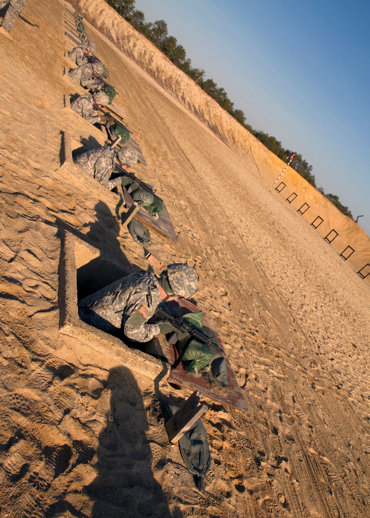 Army Reserve Soldiers zero their M4 carbine weapons during day three of the 200th Military Police Command???s Best Warrior Competition on April 2 at Joint Base McGuire-Dix-Lakehurst, N.J. Eight warfighters are competing in the weeklong competition held May 31 ??? April 3 in a variety of physical and mental events to earn the top spot of Best Warrior for Soldier and noncommissioned officer of the year. The winners will compete at the Army Reserve Best Warrior Competition held in May. The 200th MPCOM is the largest Department of Defense law enforcement organization, with nearly 14,000 Soldiers living in 44 states. (Army Reserve photo by Sgt. 1st Class Mark Bell/released)