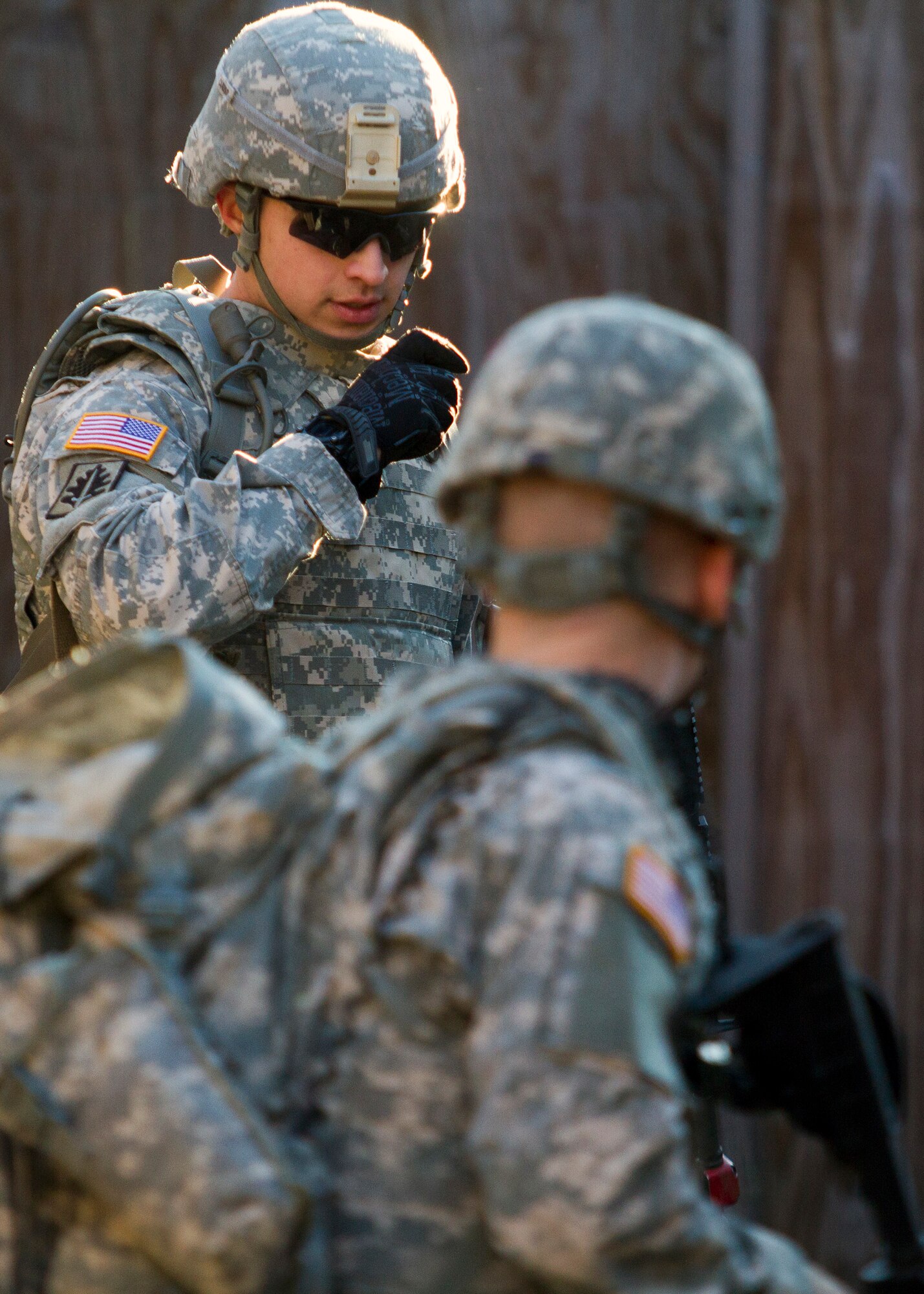 Army Reserve Sgt. Rob Caruso, from Atco, N.J., works his way through a scenario-based Army Warrior Task exercise during day two of the 200th Military Police Command???s Best Warrior Competition on April 1 at Joint Base McGuire-Dix-Lakehurst, N.J. Eight warfighters are competing in the weeklong competition held March 31 ??? April 3 in a variety of physical and mental events to earn the top spot of Best Warrior for Soldier and noncommissioned officer of the year. Caruso is a corrections specialist assigned to 367th Military Police Company. The winners will compete at the Army Reserve Best Warrior Competition held in May. The 200th MPCOM is the largest Department of Defense law enforcement organization, with nearly 14,000 Soldiers living in 44 states. (Army Reserve photo by Sgt. 1st Class Mark Bell/released)