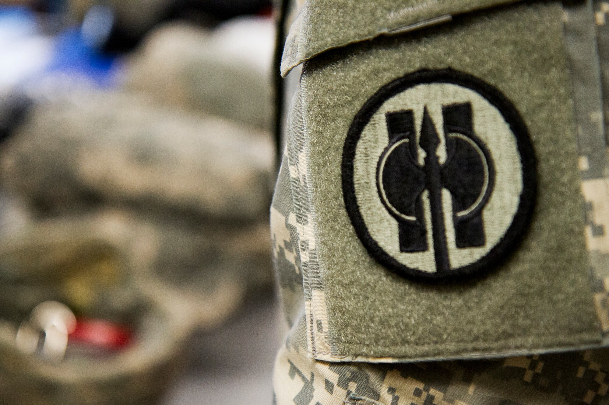 A Soldier assigned to the 11th Military Police Brigade listens to instructions during an inventory of his packing list during day one of the 200th Military Police Command???s Best Warrior Competition on March 31 at Joint Base McGuire-Dix-Lakehurst, N.J. Eight warfighters are competing in the weeklong competition held March 31 ??? April 3 in a variety of physical and mental events to earn the top spot of Best Warrior for Soldier and noncommissioned officer of the year. The winners will compete at the Army Reserve Best Warrior Competition held in May. The 200th MPCOM is the largest Department of Defense law enforcement organization, with nearly 14,000 Soldiers living in 44 states. (Army Reserve photo by Sgt. 1st Class Mark Bell/released)