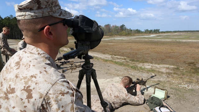 Scout snipers perform machine gun, sniper rifle exercise Scout snipers perform machine gun, sniper rifle exercise