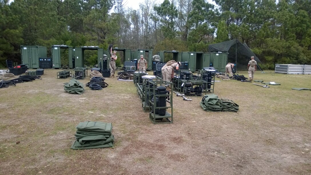 Marines conduct LWPS setup and operations practical application.