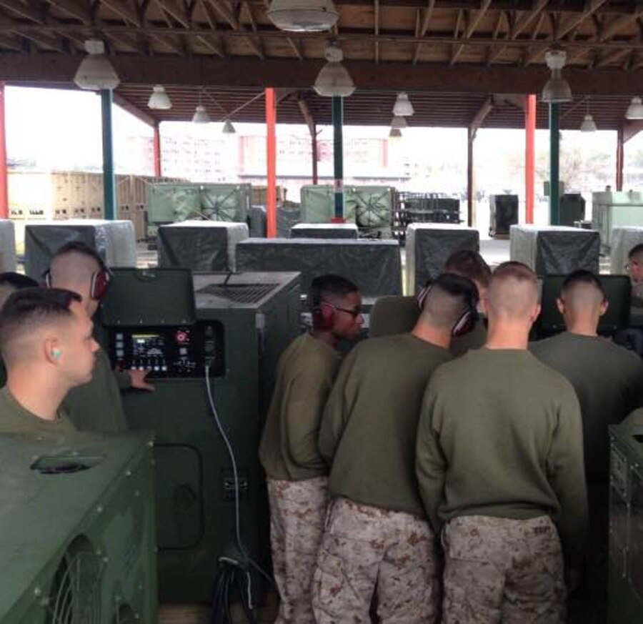 Marines learn about generator operations.