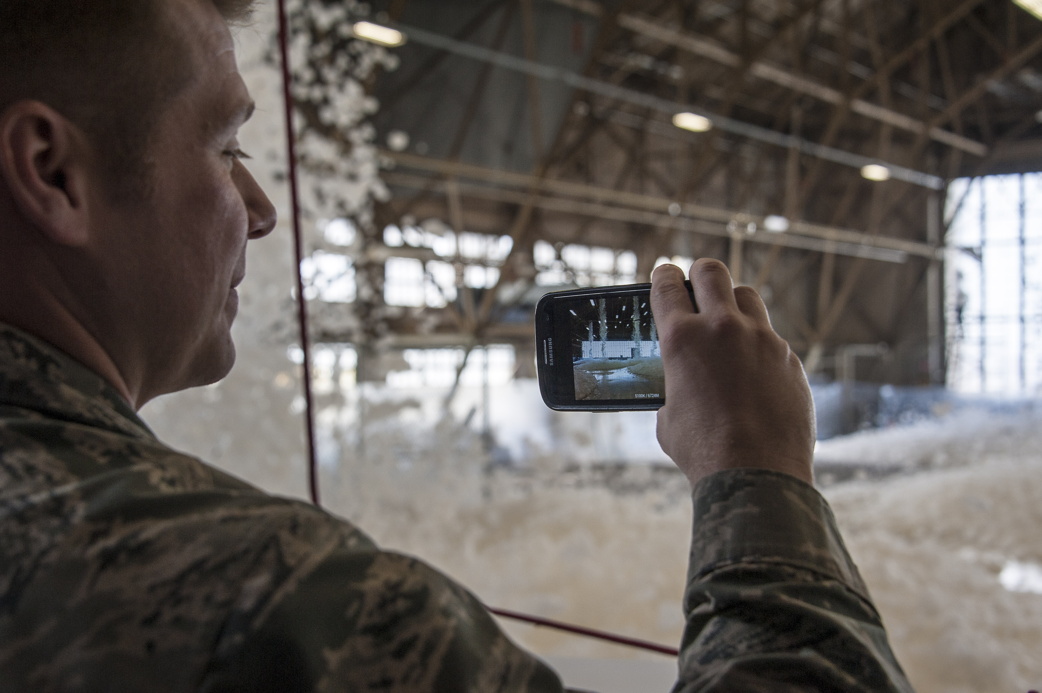 Fairchild tests maintenance hangar's emergency foam system > Fairchild