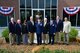 MCGHEE TYSON AIR NATIONAL GUARD BASE, Tenn. - The Air National Guard's current and former top enlisted leaders stand outside Patriot Hall here, April 9, 2015, at the I.G. Brown Training and Education Center, from left, retired Chief Master Sgt. Christopher Muncy (2009-2012), retired Chief Master Sgt. Richard Smith (2004-2009), retired Chief Maser Sgt. Valerie Benton (2001-2004), retired Chief Master Sgt. Gary Broadbent (1998-2001), Chief Master Sgt. James Hotaling (current), retired Chief Master Sgt. Edwin Brown (1994-1998), retired Chief Master Sgt. Richard Moon (1990-1994), retired Chief Master Sgt. Richard Green (1986-1990), retired Chief Master Sgt. Lynn Alexander (1977-1983). The chief's attended a ceremony naming Moon Hall as well as a graduation ceremony for NCO academy and Airman leadership school, among other events. (U.S. Air National Guard photo by Master Sgt. Jerry Harlan/Released) 