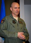 Lt. Col. Ray Roszkowski speaks to the crowd after taking command of the 5th Special Operations Squadron during a ceremony at Hurlburt Field, Fla., April 11.  The 5th SOS provides instructors for the Air Force Special Operations Training Center's U-28 and Combat Aviation Advisor programs.  It also provides intratheater support to Special Operations Forces worldwide in support of National Command Authorities taskings.  (U.S. Air Force photo/Dan Neely)