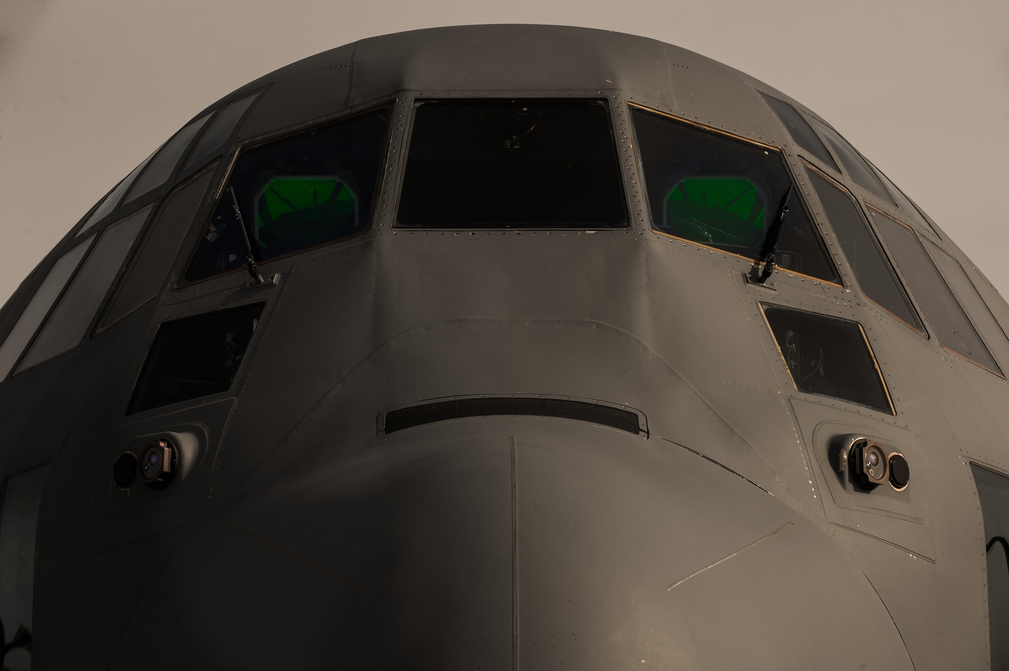 A C-130J Super Hercules is prepped for take-off during training at Powidz Air Base, Poland, April 9, 2015. Airmen from Ramstein Air Base, Germany arrived to Powidz as part of an aircraft rotation at the U.S. Aviation Detachment. U.S. forces worked alongside their Polish counterparts to build partnership and interoperability for future operations. (U.S. Air Force photo/Senior Airman Jonathan Stefanko)