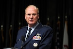 Air Force Gen. Craig McKinley, the chief of the National Guard Bureau, addresses the 132nd general conference of the National Guard Association of the United States in Austin, Texas, on Aug. 21, 2010. "Maybe for the first time in our 364 years, we're more operational than we've ever been for a sustained period," he said.