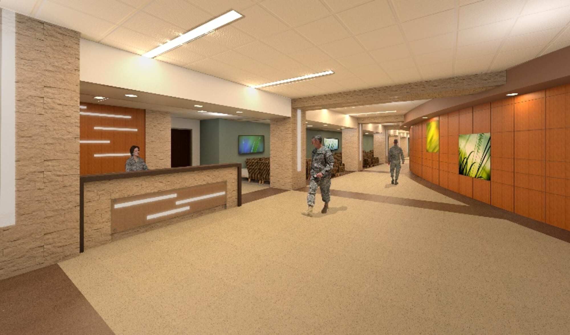 An artist's rendering of the completed Keesler Medical Center renovations. (Courtesy graphic)