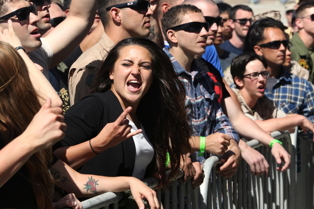 Camp Pendleton hosted Weezer during 'For the Leathernecks IV Entertainment Tour Concert' held at Marine Corps Air Station Camp Pendleton as part of the 20th Anniversary of the Single Marine Program, April 10.