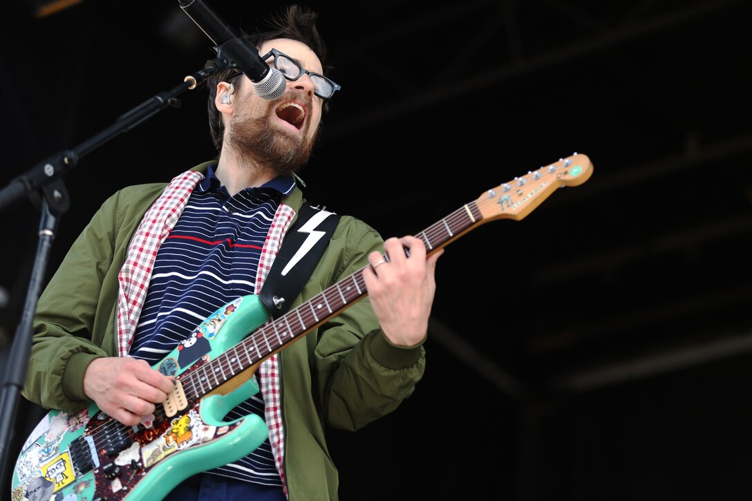 Camp Pendleton hosted Weezer during 'For the Leathernecks IV Entertainment Tour Concert' held at Marine Corps Air Station Camp Pendleton as part of the 20th Anniversary of the Single Marine Program, April 10.