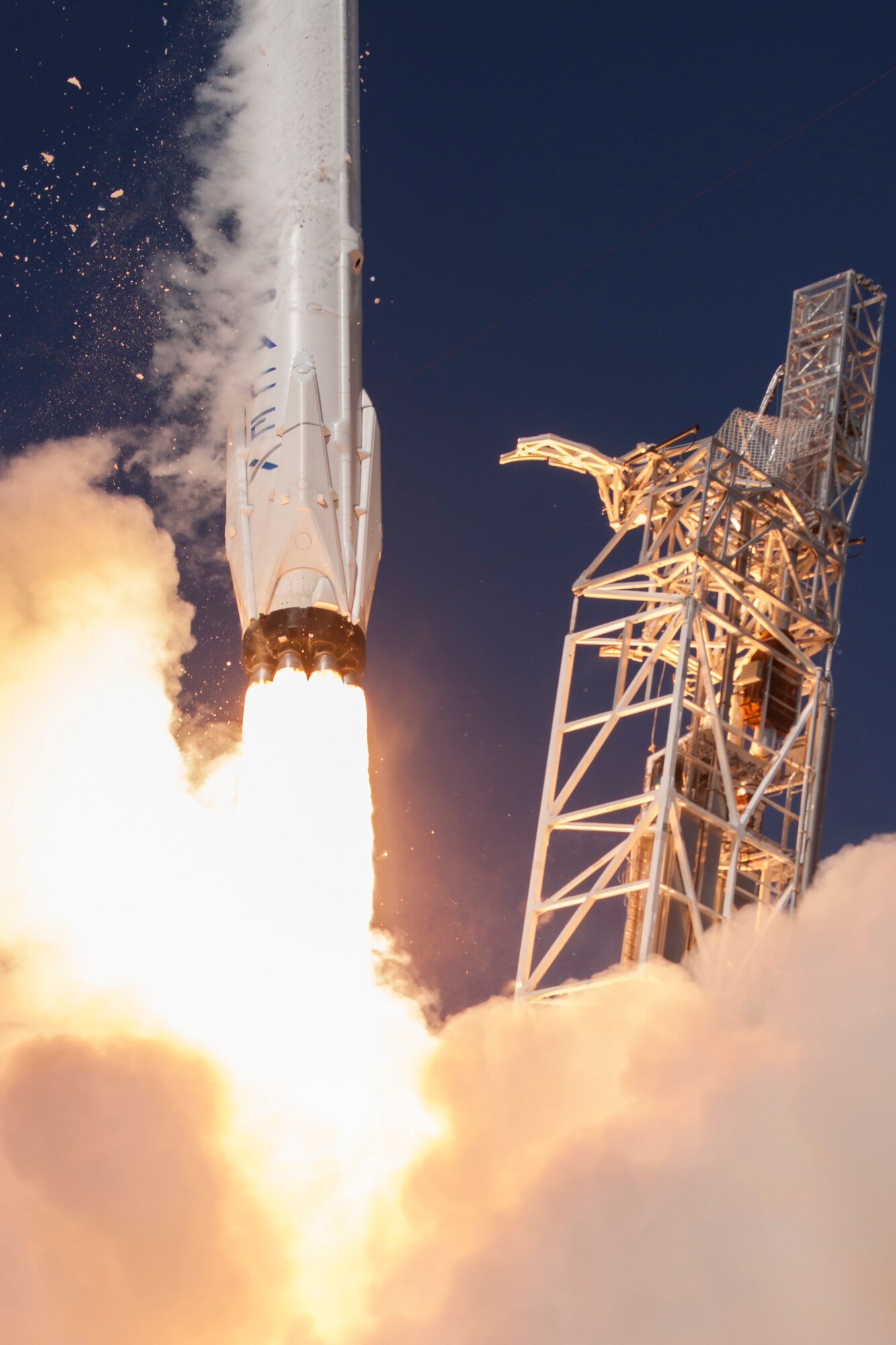 Space Exploration Technologies' (SpaceX) Falcon 9 was carrying the Dragon spacecraft April 14, 2015, which is loaded with about 4,300 pounds of supplies and payloads bound for the International Space Station (ISS). (Photo courtesy SpaceX)