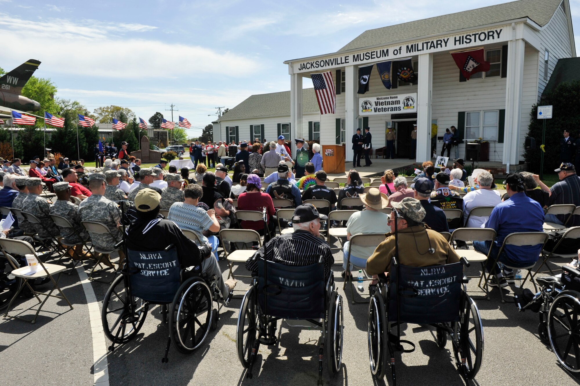 More than 250 people attended the Welcome Home Vietnam Veterans Day ceremony April 11, 2015, at the Jacksonville Museum of Military History in Jacksonville, Ark. Approximately 53 Vietnam veterans attended and were honored during the event. (U.S. Air Force photo by Senior Airman Regina Edwards)