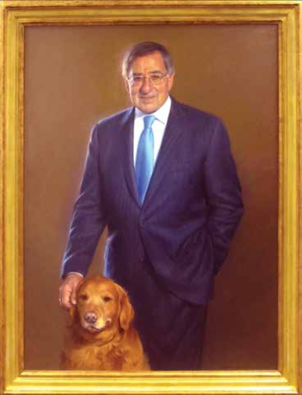 Defense Secretary Ash Carter helped unveil the official portrait of Leon Panetta, 23rd secretary of defense, April 16, during a ceremony in the Pentagon’s center courtyard. Panetta served as defense secretary from July 2011 to February 2013. The portrait was painted by Stephen Craighead and will hang in the Secretary of Defense corridor. DoD photo
