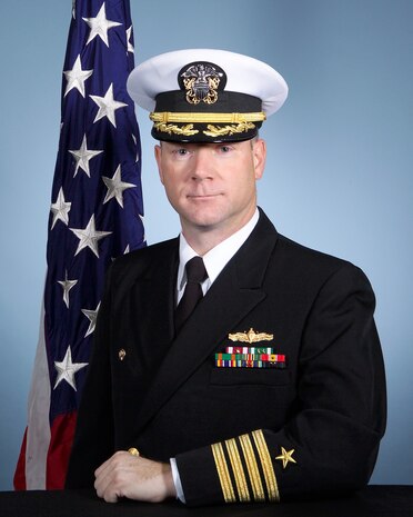 Capt. Carlson graduated from the United States Naval Academy in 1985 with a Bachelor of Science Degree in Control Systems Engineering. His first tour was aboard USS Fletcher (DD-992) where he served as Combat Information Center (CIC) Officer then Electrical Officer. Having attained Surface Warfare Officer and Engineering Officer of the Watch qualification, he reported to the pre-commissioning crew of USS Wasp (LHD-1) where he served as her Commissioning CIC Officer. Upon slection to the Engineering Duty Officer Community, he attended the Naval Postgraduate School, earning a Master of Science Degree in Physics in the Weapon Systems Engineering curriculum.