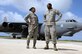 Airmen 1st Class Ashley, 20th Expeditionary Bomb Squadron combat crew communications apprentice, and Iseral McDowell, 36th Expeditionary Aircraft Maintenance Squadron hydraulic systems apprentice, stand in front of a B-52H Stratofortress at Andersen Air Force Base, Guam, April 7, 2015. The McDowells are deployed here with the B-52s from Barksdale AFB, La. (U.S. Air Force photo/Airman 1st Class Alexa Ann Henderson)