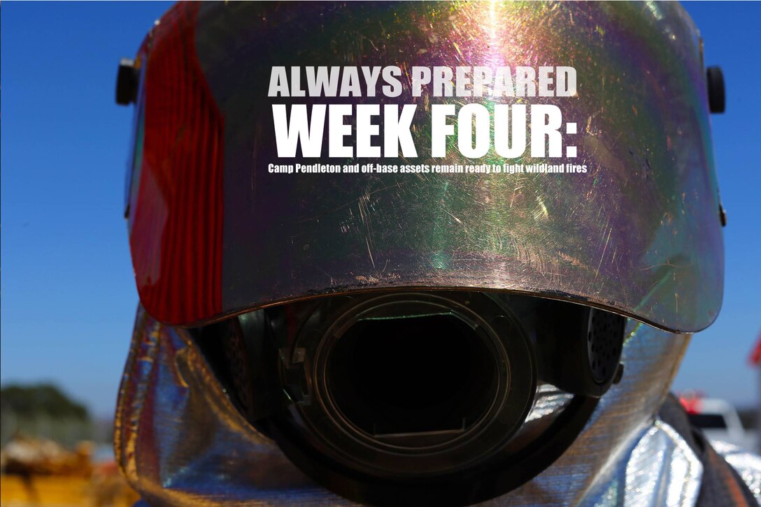 Fire season is approaching and the Camp Pendleton Fire Department and California Department of Forestry and Fire Protection stand by with resources to fight wildland fires in the event of an emergency.

Camp Pendleton firefighters extinguish approximately 300 wildland fires on base annually. More than 24,062 acres of land burned last year, which is twice as much as in 2013, according to Robert Johnson, Deputy Chief for Fire Prevention at Camp Pendleton’s Security & Emergency Services Station.  
