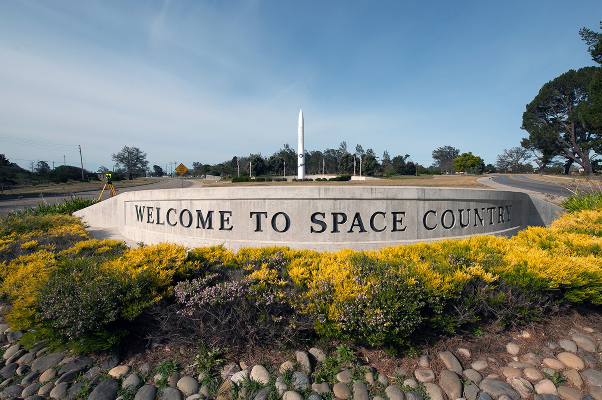 Photo of welcome sign inside main gate