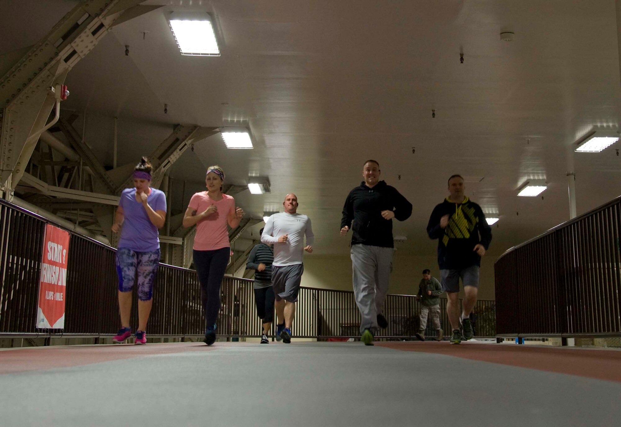 Members of the 35th Fighter Wing participate in a Holocaust Remembrance Run at Misawa Air Base, Japan, April 17, 2015. Airmen participated in this event as a way to show their respect for those killed in the Holocaust massacre. (U.S. Air Force Airman 1st Class Jordyn Fetter/Released)