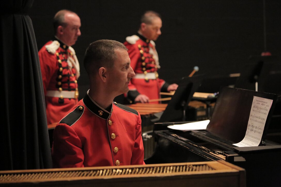 On Sunday, April 19, 2015, the Marine Band performed at Mount Pleasant High School in Wilmington, Del. The program highlighted the 75th anniversary of the acclaimed animated 1940 Disney film, Fantasia, with Paul Dukas’ symphonic poem, The Sorcerer’s Apprentice. In addition, the program featured the award-winning work of movie music master John Williams.